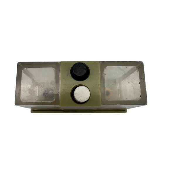 Vintage 1950s Whirley Push Button Salt Pepper Shaker Avocado Green MCM - Picture 3 of 7